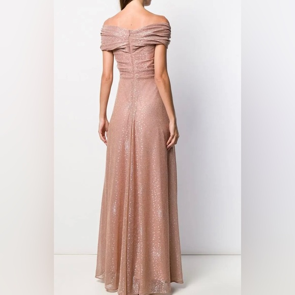TALBOT RUNHOF Tolinda Off the shoulder Gown In Pink Size Medium - Picture 4 of 13